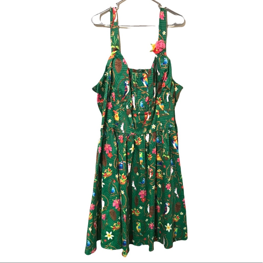 Disney Parks The Dress Shop Enchanted Tiki Room Birds Womens Dress Retired 3X - Picture 4 of 8
